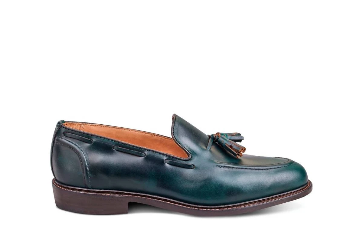 Elton Tassel Loafer - Green Cutter 1 Elton Tassel Loafer - Green Cutter