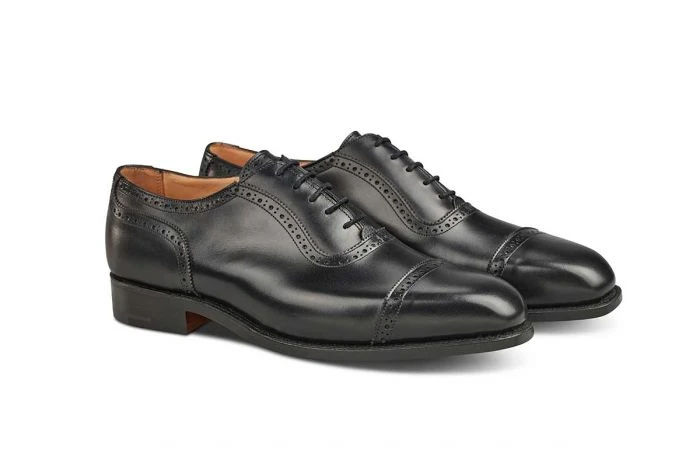 Belgrave Toecap Oxford City Shoe - Black 3 Belgrave Toecap Oxford City Shoe - Black - Image 3