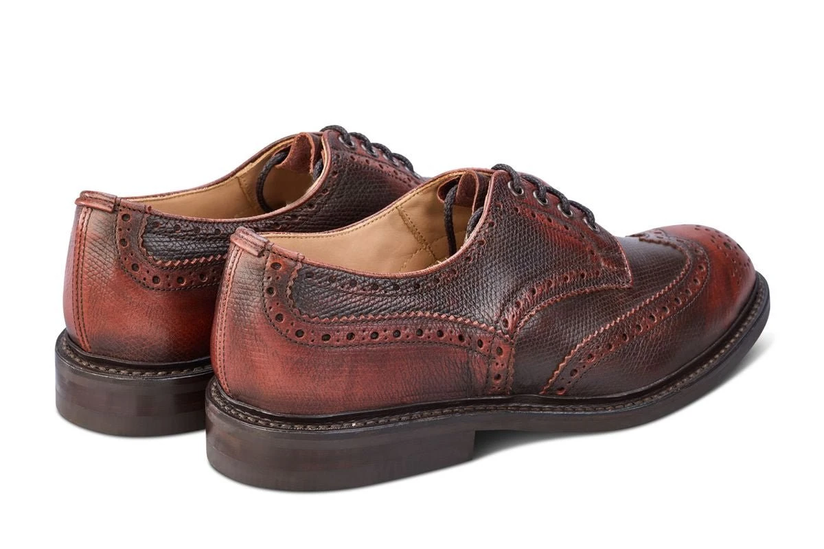 Bourton Country Shoe - Burgundy Cross Hatch 4 Bourton Country Shoe - Burgundy Cross Hatch - Image 4