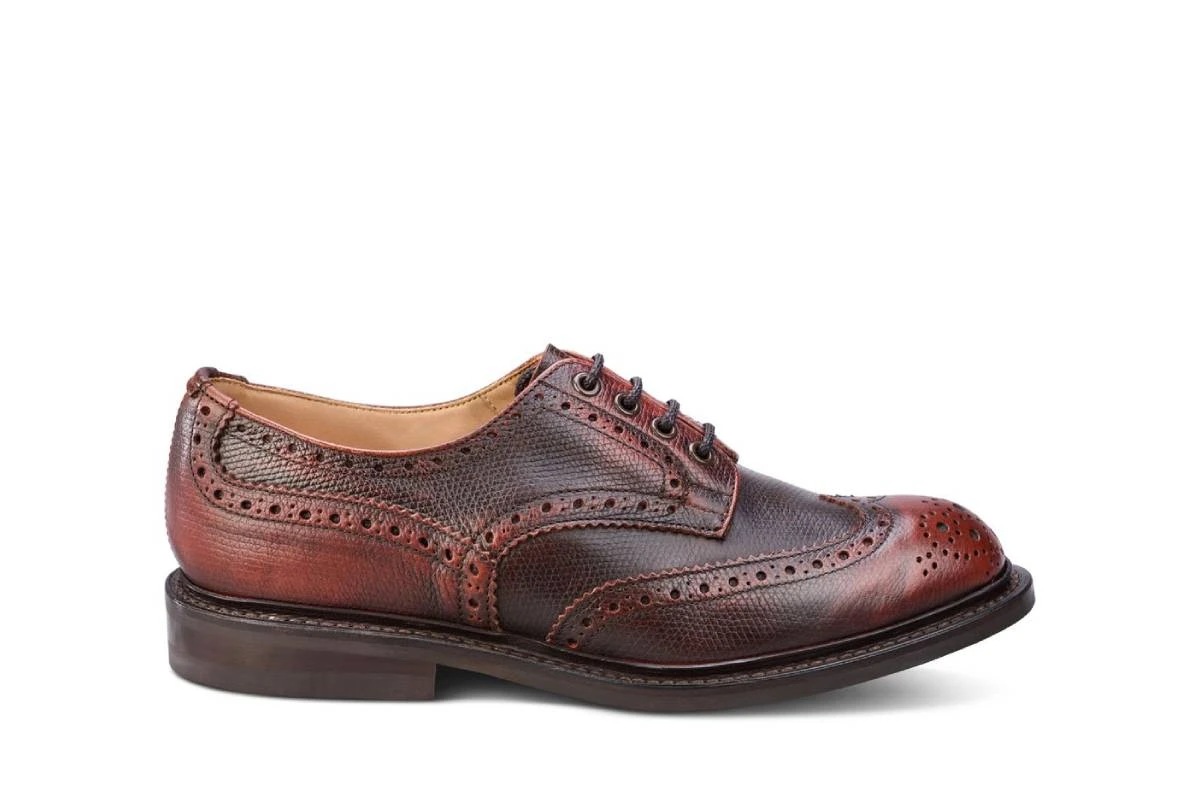 Bourton Country Shoe - Burgundy Cross Hatch 1 Bourton Country Shoe - Burgundy Cross Hatch