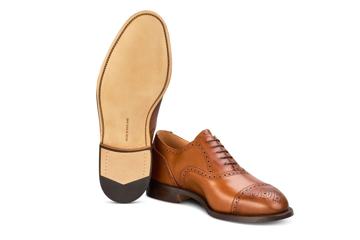 Cambridge JS9518 Brogue Toecap Oxford City Shoe - Beechnut (Multiple Width Fittings) 5 Cambridge JS9518 Brogue Toecap Oxford City Shoe - Beechnut (Multiple Width Fittings) - Image 5