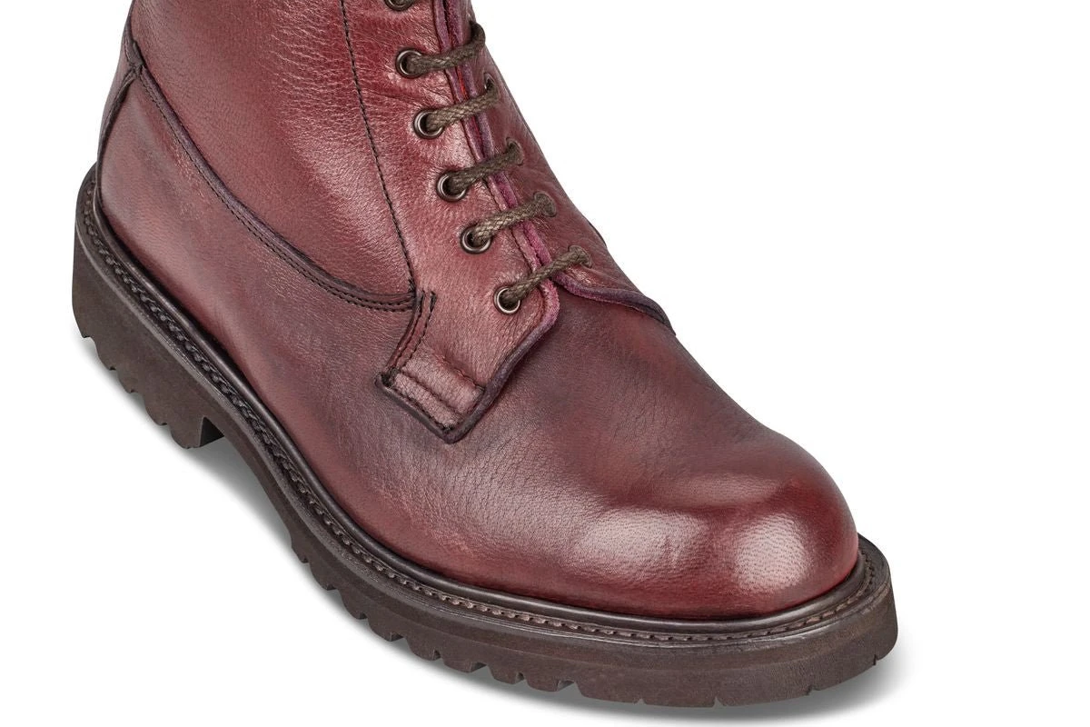 Camilla Derby Boot - Olivvia Deerskin - Burgundy Burnished 2 Camilla Derby Boot - Olivvia Deerskin - Burgundy Burnished - Image 2