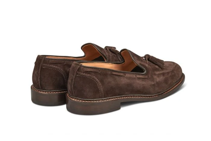 Elton Tassel Loafer - Coffee Suede 4 Elton Tassel Loafer - Coffee Suede - Image 4