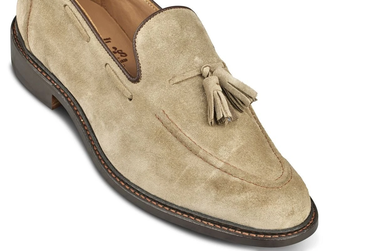 Elton Tassel Loafer - Sand Suede 2 Elton Tassel Loafer - Sand Suede - Image 2