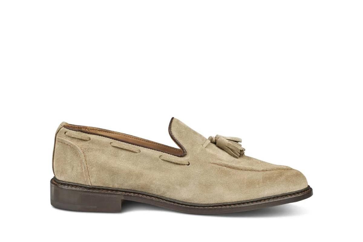 Elton Tassel Loafer - Sand Suede 1 Elton Tassel Loafer - Sand Suede