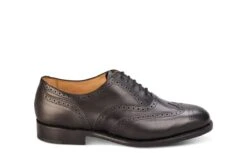 Epsom JS9524 Brogue Oxford City Shoe - Black (Multiple Width Fittings)