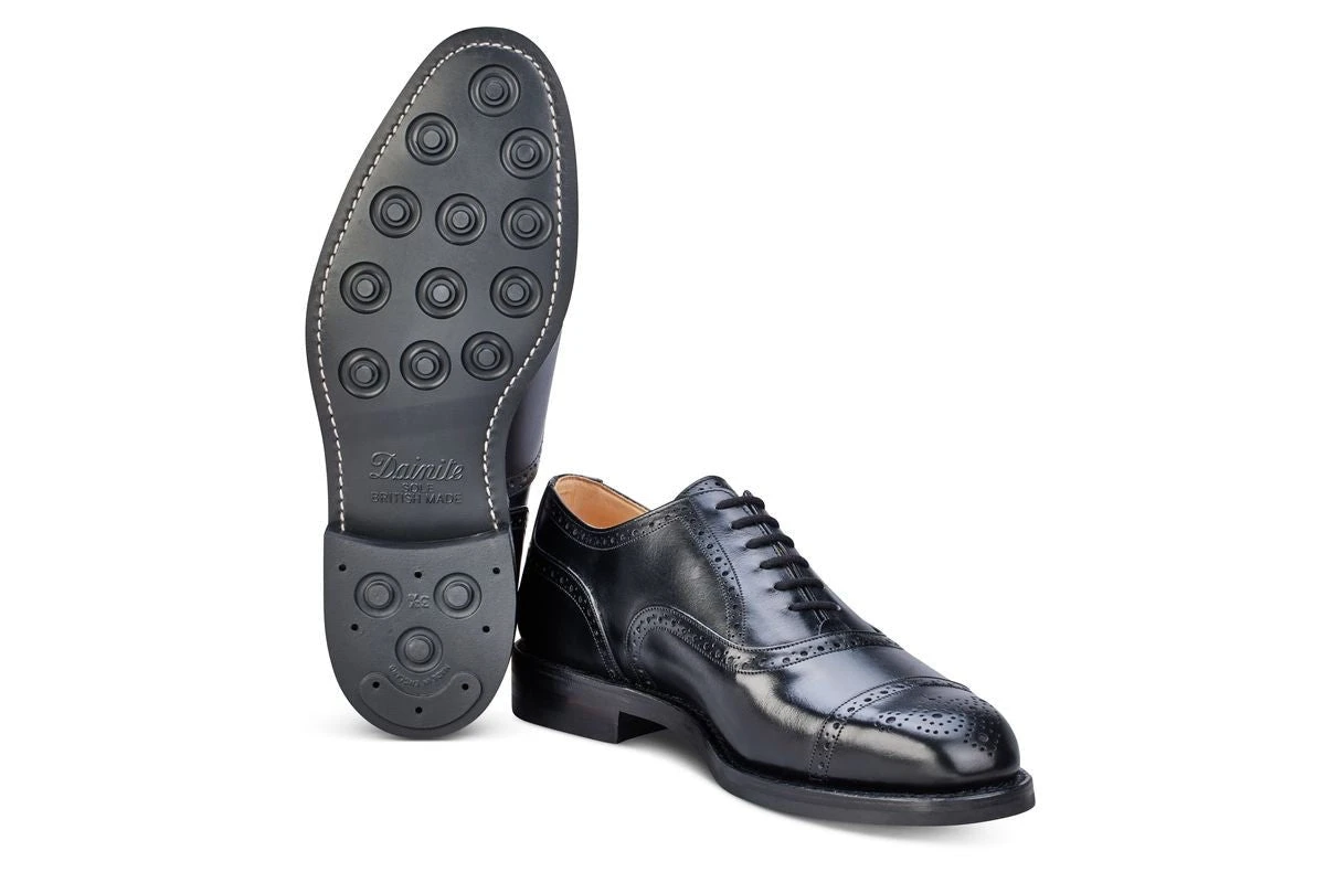 Kensington Toecap Oxford City Shoe - Black 6 Kensington Toecap Oxford City Shoe - Black - Image 6
