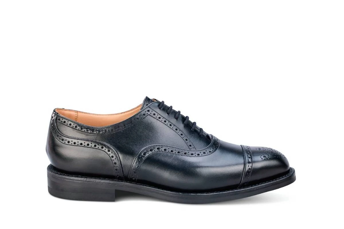 Kensington Toecap Oxford City Shoe - Black 1 Kensington Toecap Oxford City Shoe - Black