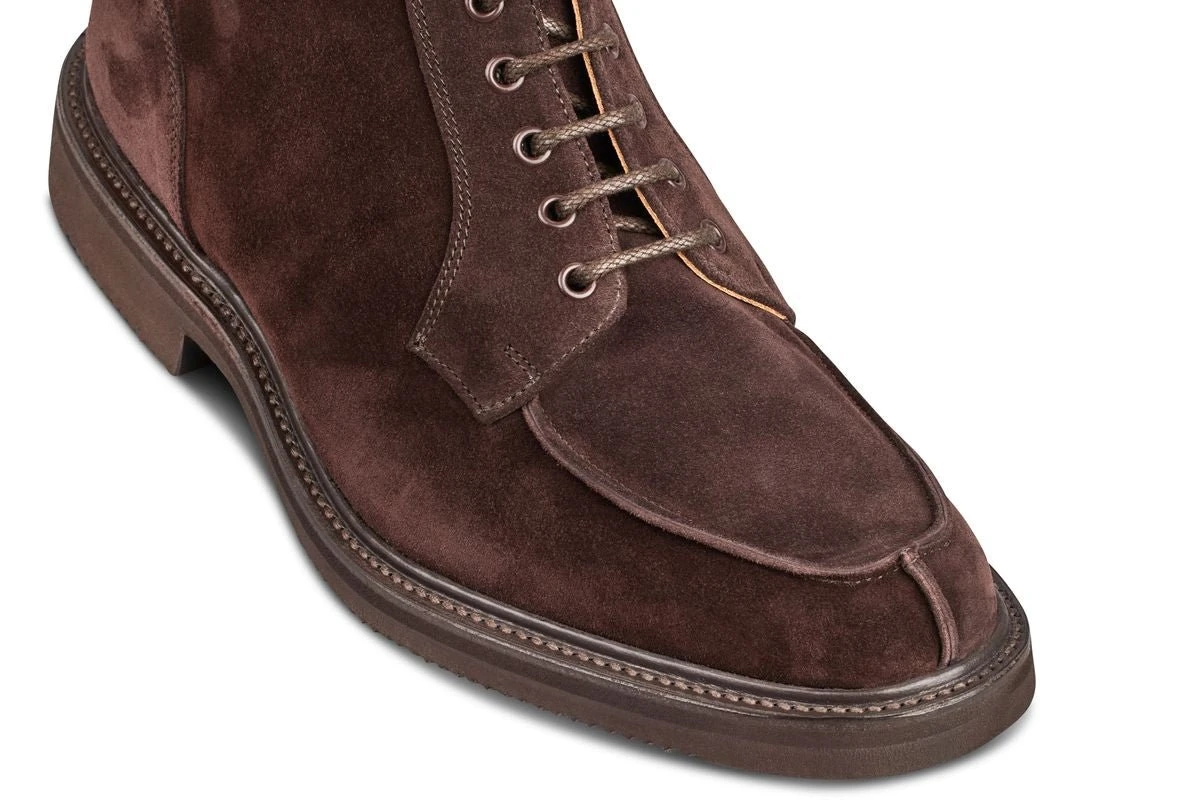 Lawrence Apron Front Derby Boot - Coffee Suede 2 Lawrence Apron Front Derby Boot - Coffee Suede - Image 2