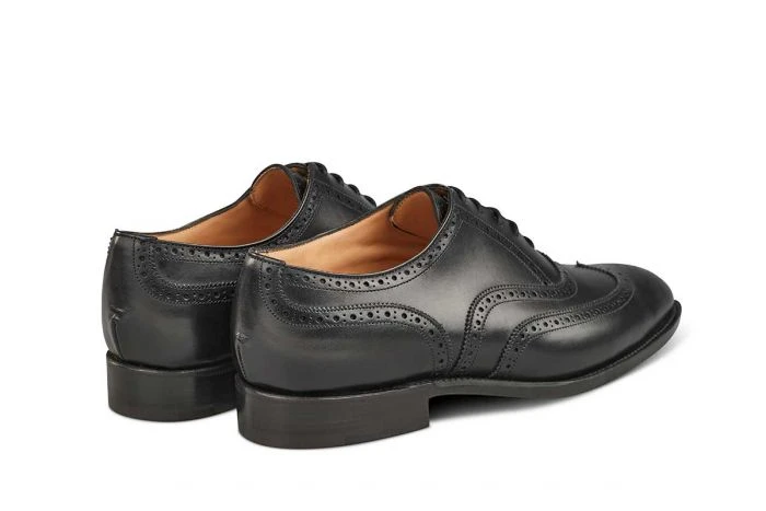 Norfolk Brogue Oxford City Shoe - Black 4 Norfolk Brogue Oxford City Shoe - Black - Image 4
