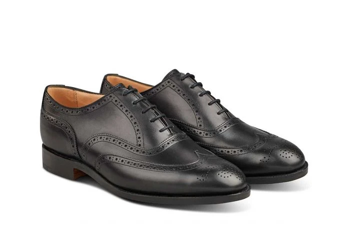 Norfolk Brogue Oxford City Shoe - Black 3 Norfolk Brogue Oxford City Shoe - Black - Image 3