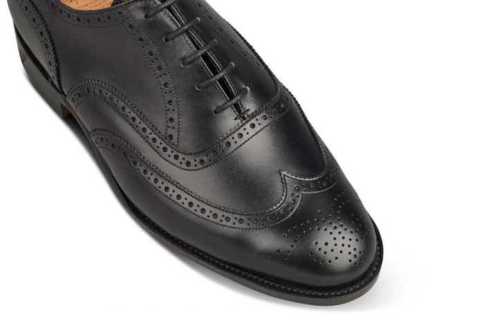 Norfolk Brogue Oxford City Shoe - Black 2 Norfolk Brogue Oxford City Shoe - Black - Image 2