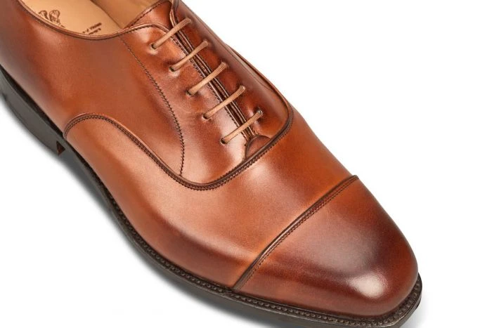 Regent Plain Toecap Oxford City Shoe - Beechnut 2 Regent Plain Toecap Oxford City Shoe - Beechnut - Image 2