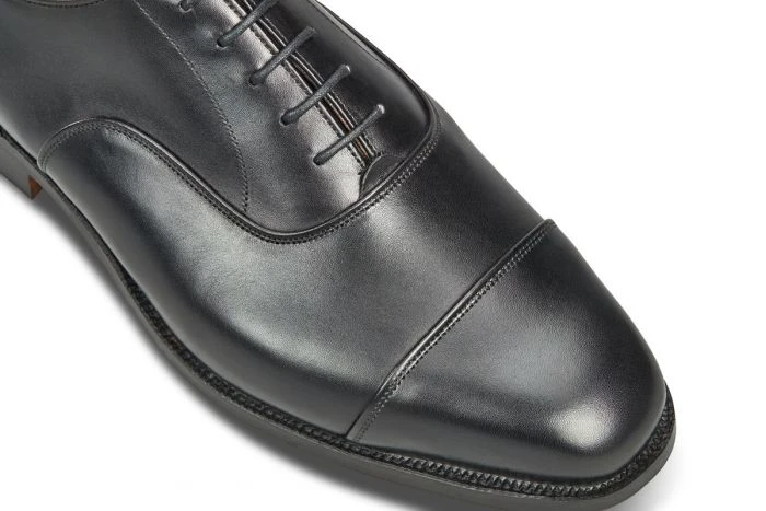 Regent Plain Toecap Oxford City Shoe - Black 2 Regent Plain Toecap Oxford City Shoe - Black - Image 2