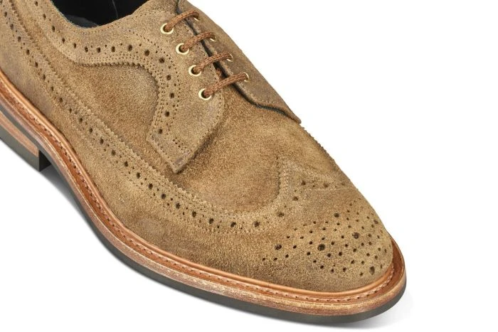Richard Longwing Brogue - Peanut Reverse Suede 2 Richard Longwing Brogue - Peanut Reverse Suede - Image 2