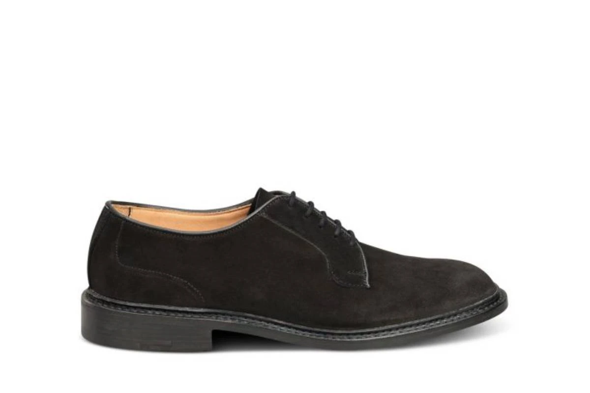 Robert Derby Shoe - Black Suede 1 Robert Derby Shoe - Black Suede