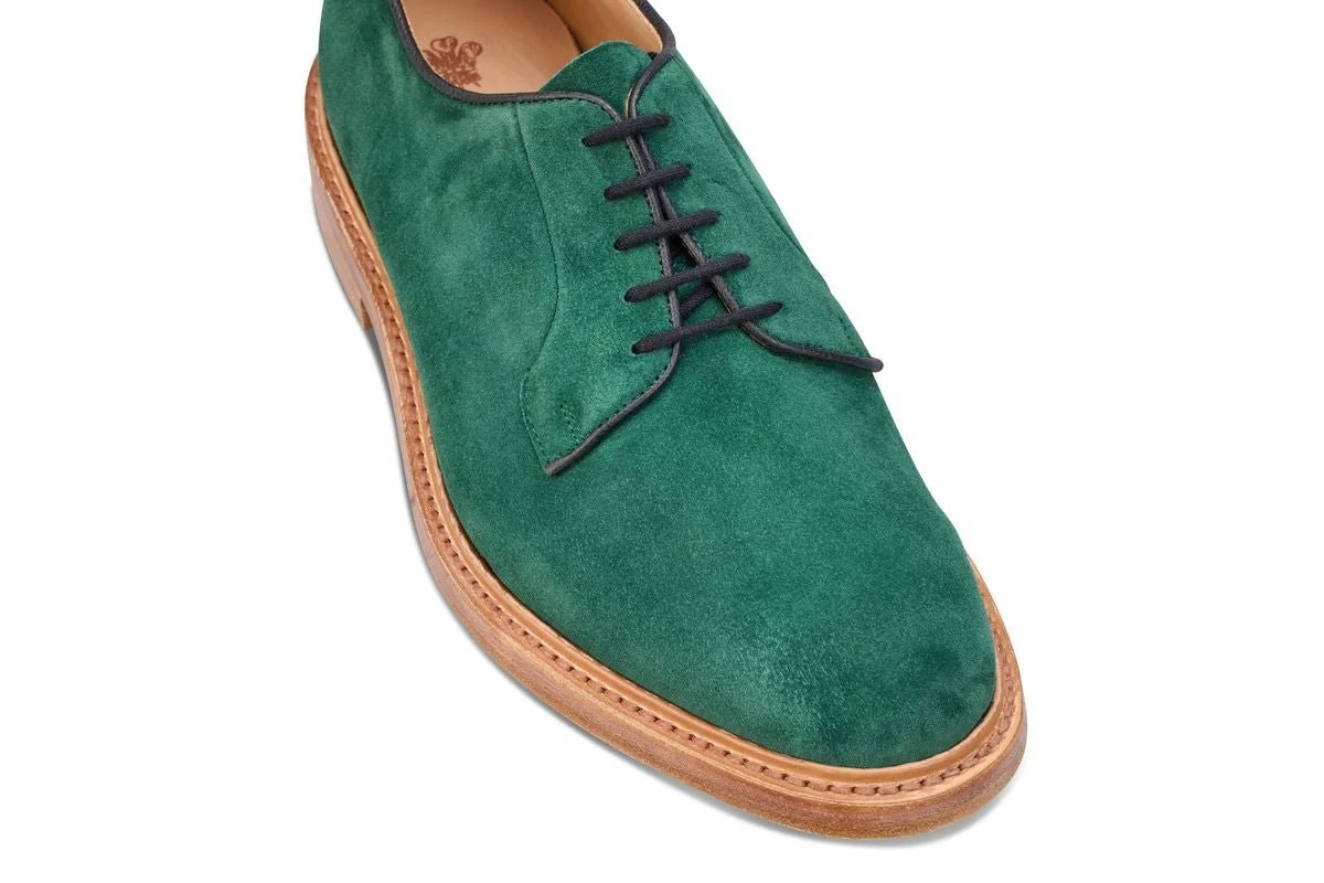 Robert Derby Shoe - Bright Green Castorino Suede 2 Robert Derby Shoe - Bright Green Castorino Suede - Image 2