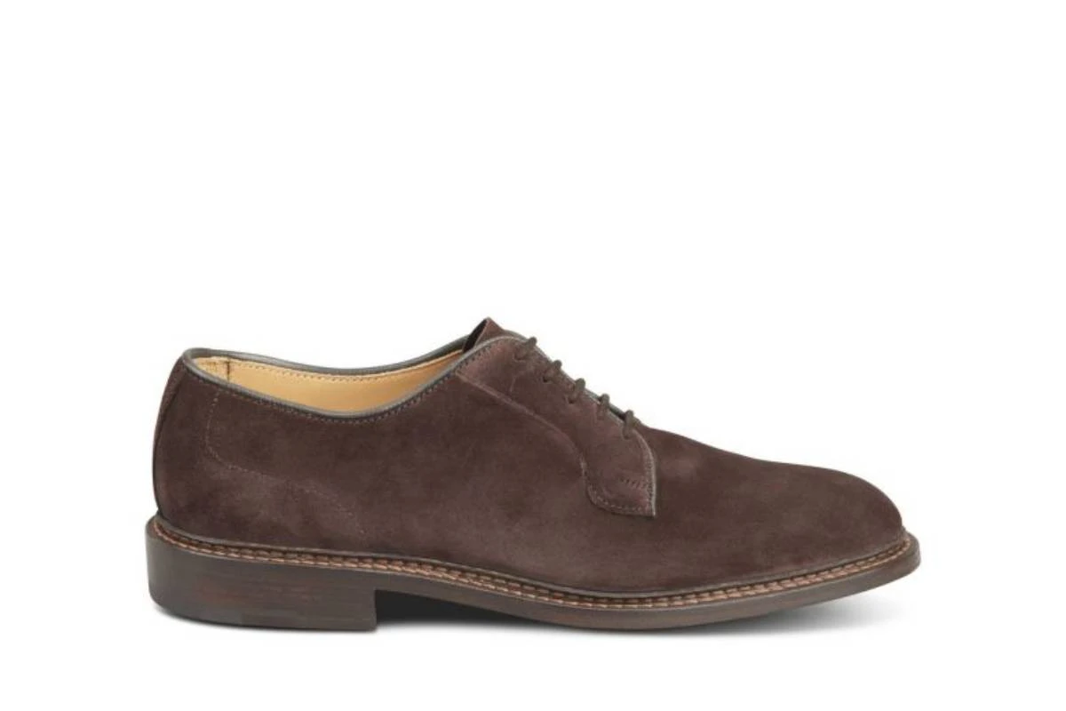 Robert Derby Shoe - Coffee Suede 1 Robert Derby Shoe - Coffee Suede
