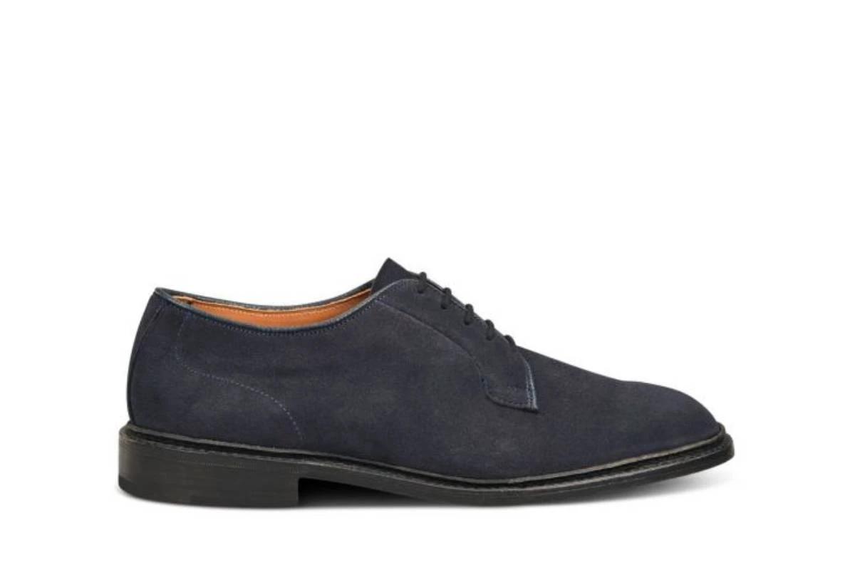 Robert Derby Shoe - Navy Suede 1 Robert Derby Shoe - Navy Suede