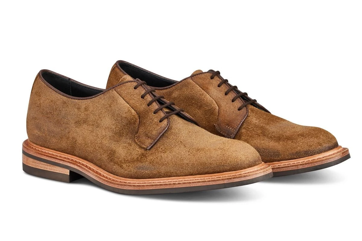 Robert Derby Shoe - Peanut Reverse Suede 3 Robert Derby Shoe - Peanut Reverse Suede - Image 3