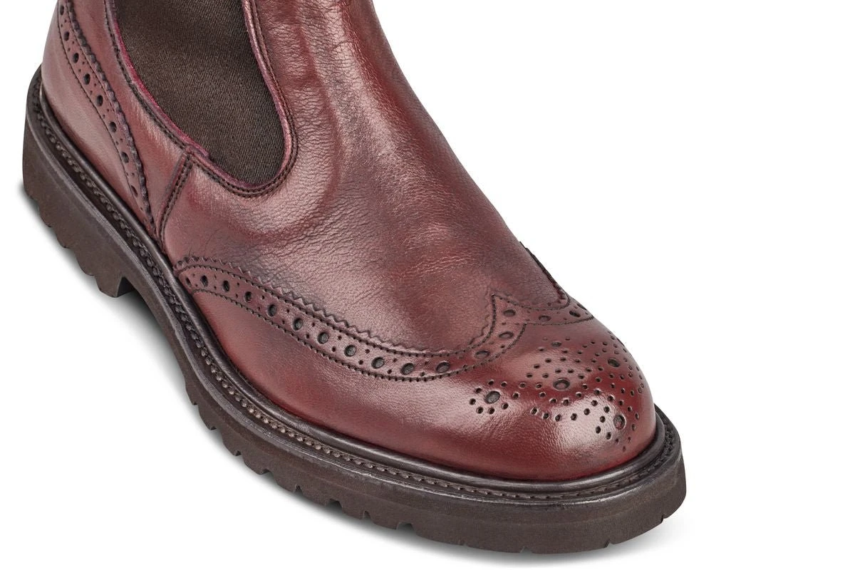 Silvia Country Dealer Boot - Olivvia Deerskin - Burgundy 2 Silvia Country Dealer Boot - Olivvia Deerskin - Burgundy - Image 2