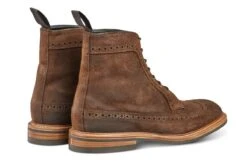 Simon Longwing Brogue Boot - Ridge Reverse Suede -Chic Shoes Store simon longwing brogue boot ridge reverse suede 501096