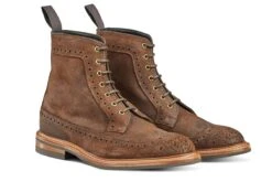 Simon Longwing Brogue Boot - Ridge Reverse Suede -Chic Shoes Store simon longwing brogue boot ridge reverse suede 769716
