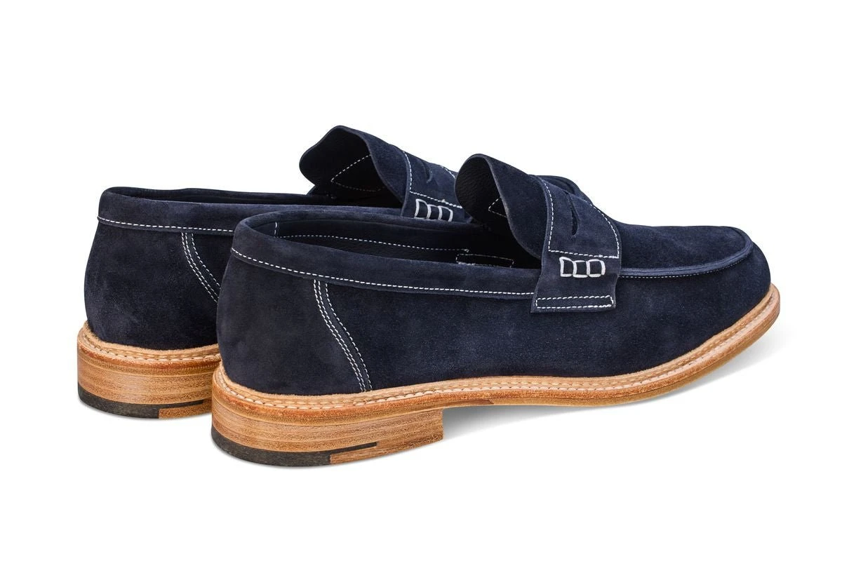 Sonny Penny Loafer - Navy Castorino 3 Sonny Penny Loafer - Navy Castorino - Image 3