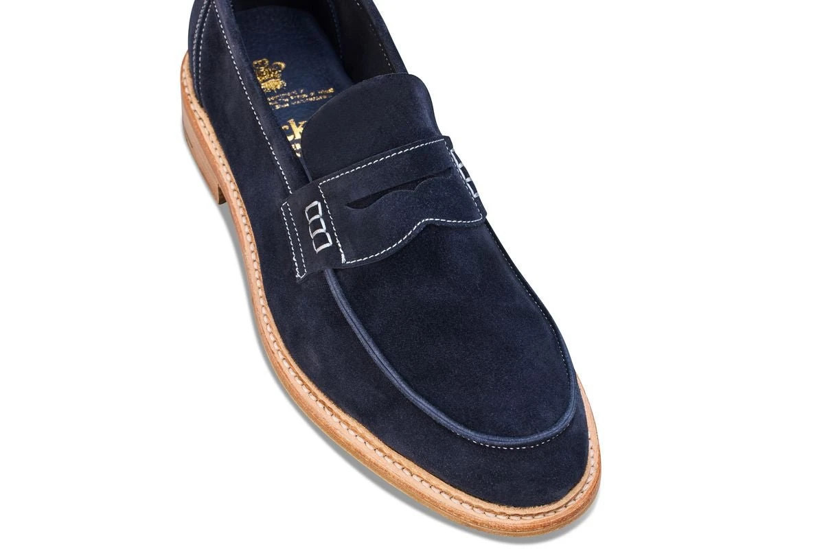 Sonny Penny Loafer - Navy Castorino 2 Sonny Penny Loafer - Navy Castorino - Image 2