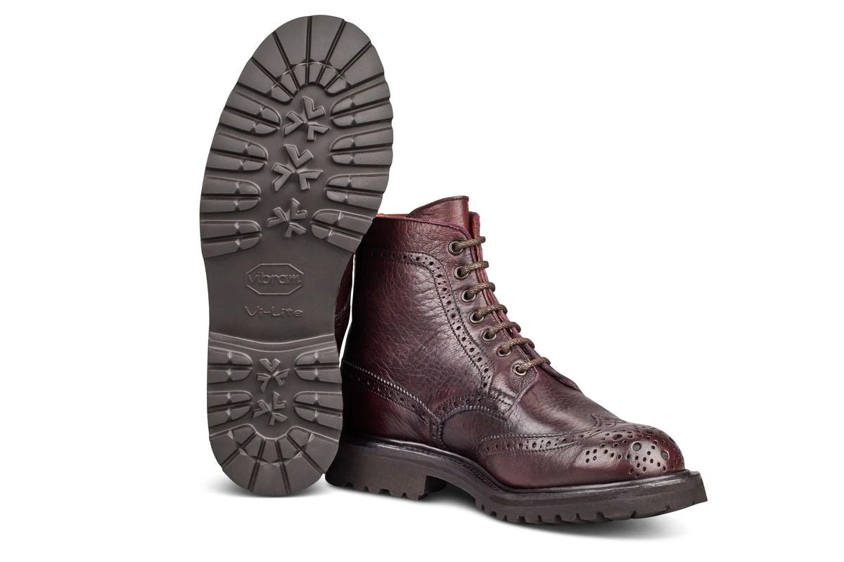 Stephy Brogue Boot - Olivvia Deerskin - Burgundy 5 Stephy Brogue Boot - Olivvia Deerskin - Burgundy - Image 5