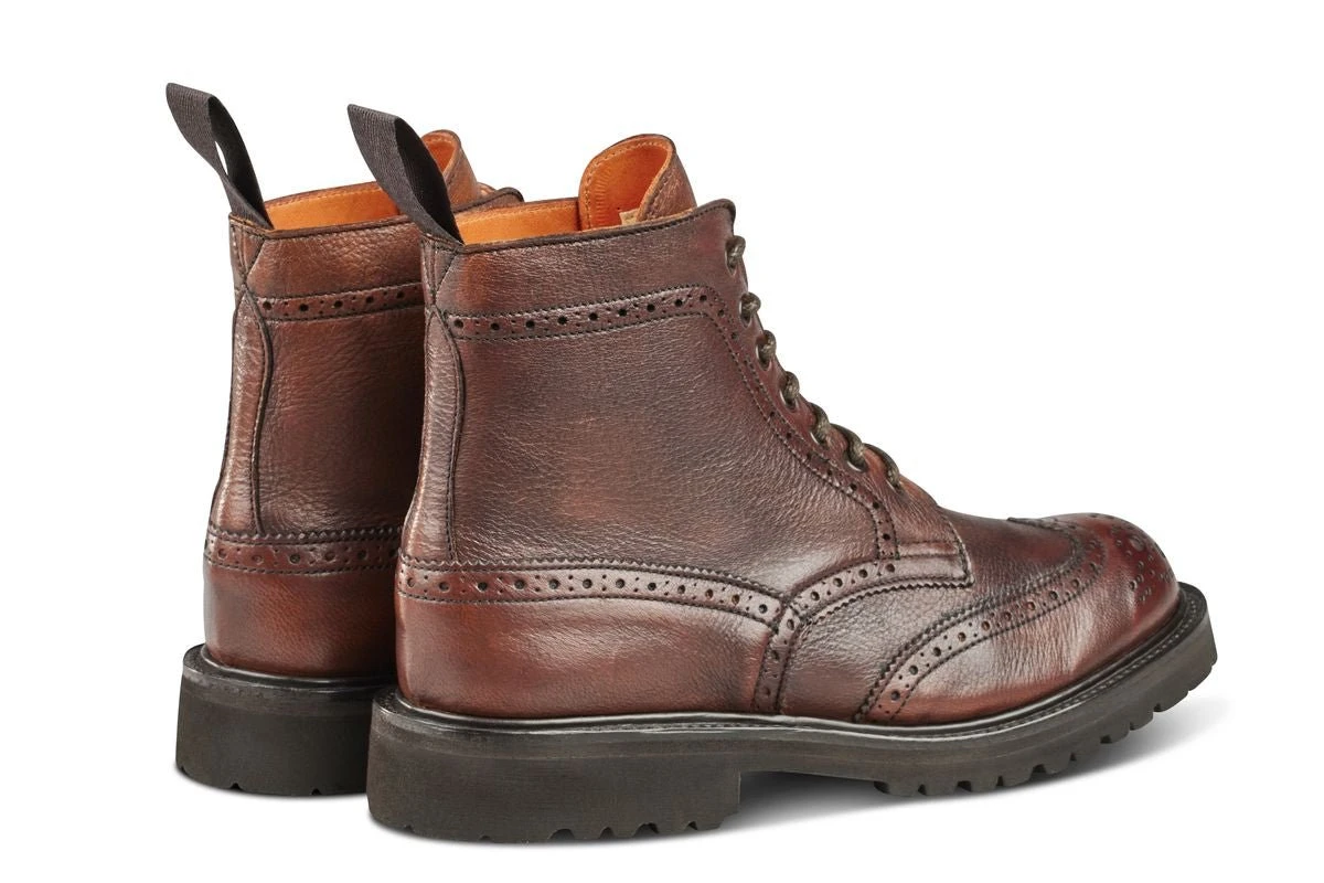 Stephy Brogue Boot - Olivvia Deerskin - Chestnut Burnished 4 Stephy Brogue Boot - Olivvia Deerskin - Chestnut Burnished - Image 4