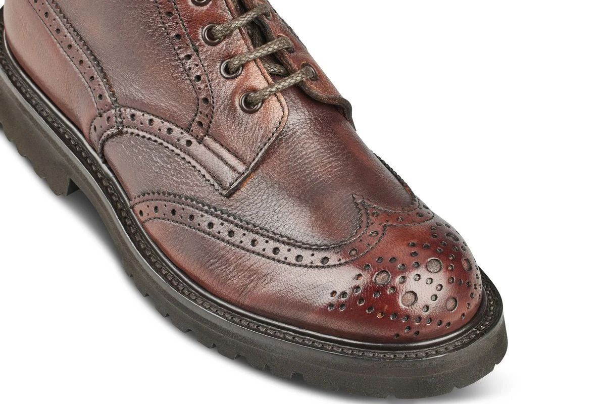 Stephy Brogue Boot - Olivvia Deerskin - Chestnut Burnished 2 Stephy Brogue Boot - Olivvia Deerskin - Chestnut Burnished - Image 2