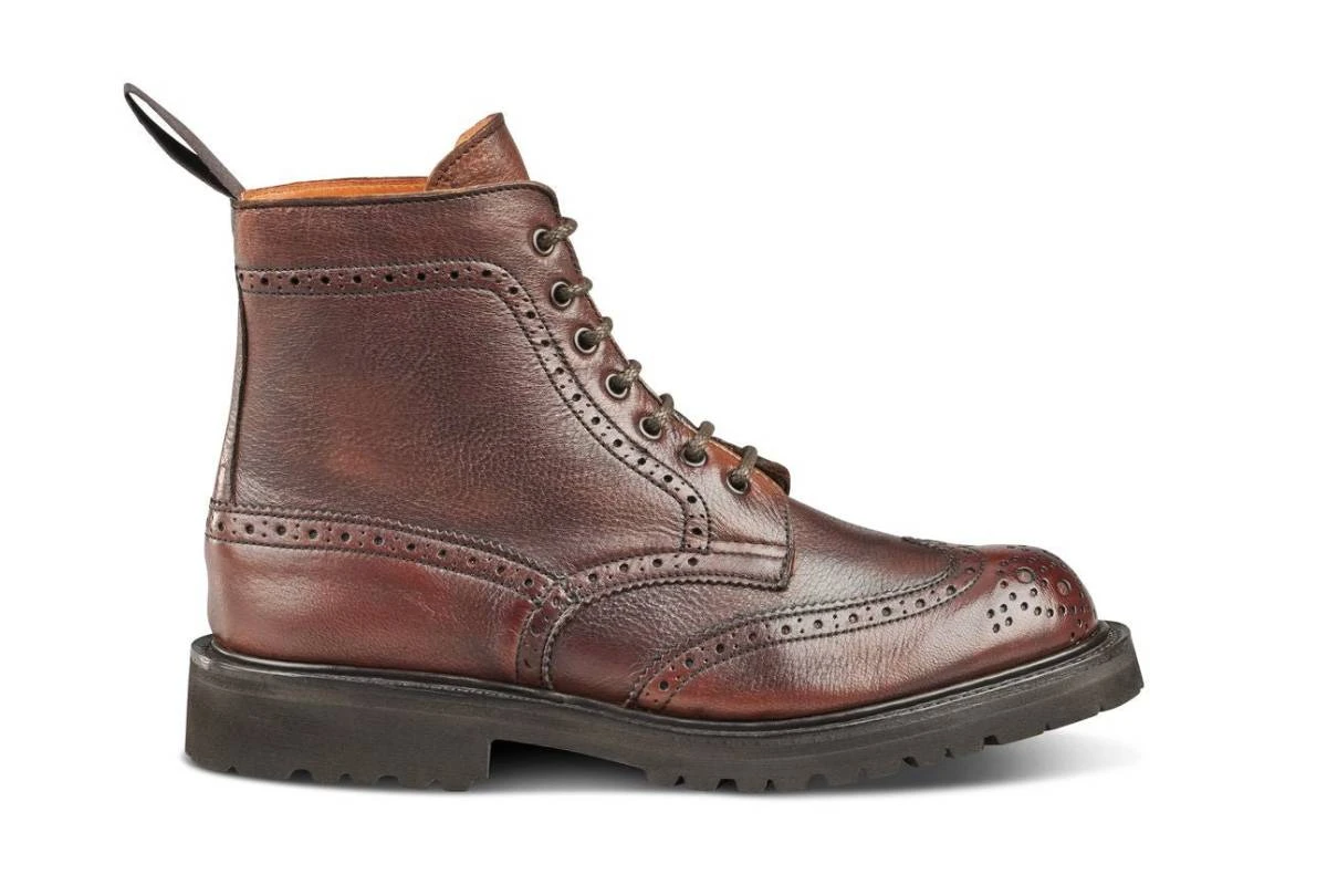 Stephy Brogue Boot - Olivvia Deerskin - Chestnut Burnished 1 Stephy Brogue Boot - Olivvia Deerskin - Chestnut Burnished