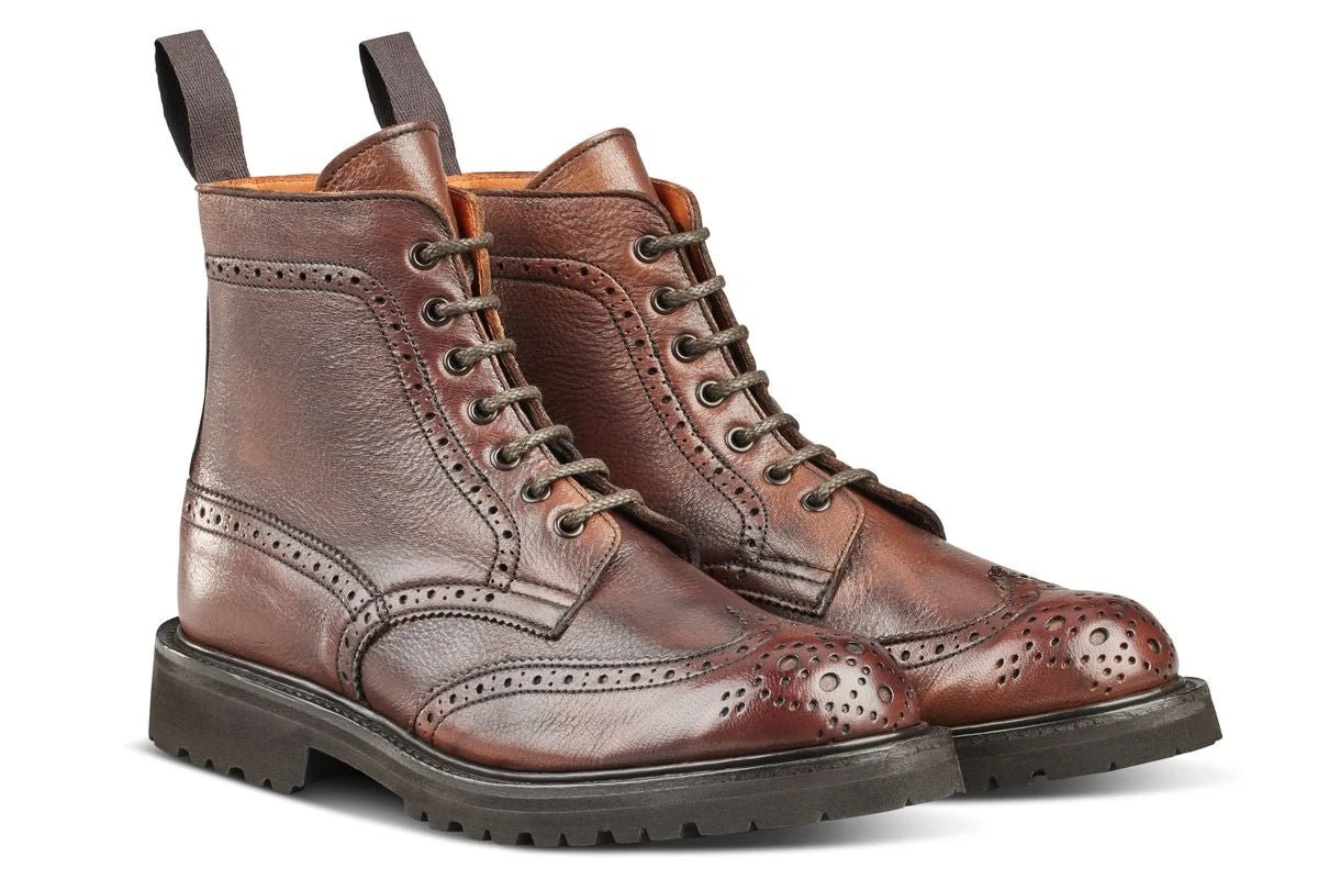 Stephy Brogue Boot - Olivvia Deerskin - Chestnut Burnished 3 Stephy Brogue Boot - Olivvia Deerskin - Chestnut Burnished - Image 3