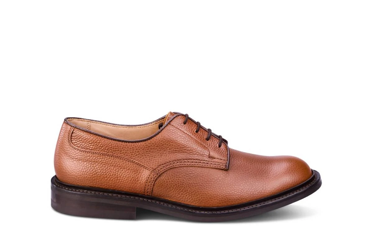 Woodstock Plain Derby Country Shoe - Sienna Scotch Grain 1 Woodstock Plain Derby Country Shoe - Sienna Scotch Grain